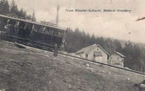 Tram Munster-Schlucht Melkerei Altenburg posted 1907